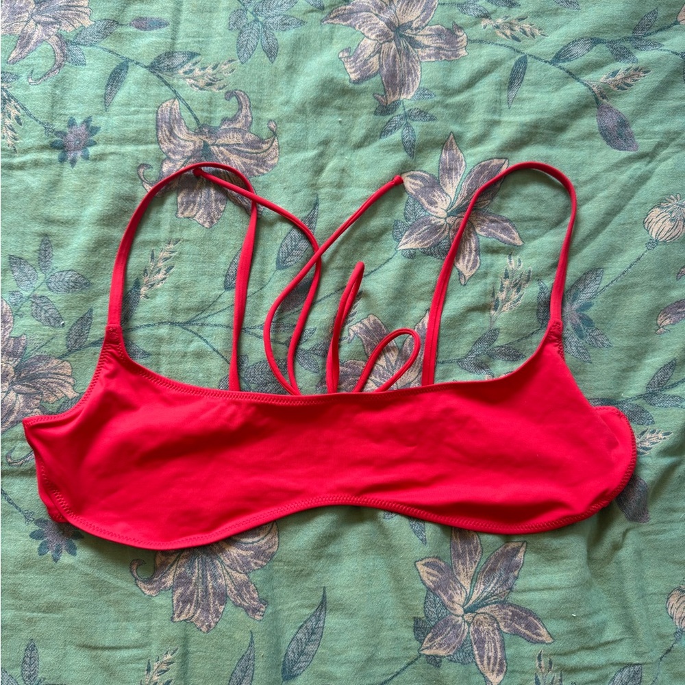 SKIMS Red Micro Bikini Top